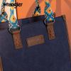 imageWrangler Tote Bag for Women Western Retro Purse Top Handle Handbags with Aztec StrapAnavy Blue