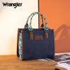 imageWrangler Tote Bag for Women Western Retro Purse Top Handle Handbags with Aztec StrapAnavy Blue