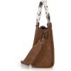 imageWrangler Tote Bag for Women Western Retro Purse Top Handle Handbags with Aztec StrapAngel Cow Brown