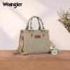 imageWrangler Tote Bag for Women Western Retro Purse Top Handle Handbags with Aztec StrapBaztecgreen