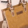 imageWrangler Tote Bag for Women Western Retro Purse Top Handle Handbags with Aztec StrapBazteclight Brown