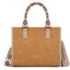 imageWrangler Tote Bag for Women Western Retro Purse Top Handle Handbags with Aztec StrapBazteclight Brown