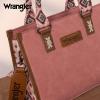 imageWrangler Tote Bag for Women Western Retro Purse Top Handle Handbags with Aztec StrapBaztecpink