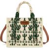 imageMontana West Wrangler Tote Bag Western Satchel Bags for Women with Braided Rope HandlesBeige