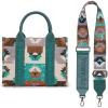imageWrangler Boho Tote Bag Aztec Top Handle Handbags and PursesA Guitar Strapturquoise