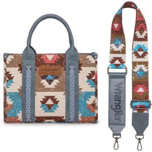 imageWrangler Boho Tote Bag Aztec Top Handle Handbags and PursesA Guitar Strapjean