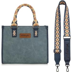 imageWrangler Tote Bag for Women Western Retro Purse Top Handle Handbags with Aztec StrapAaztecjean