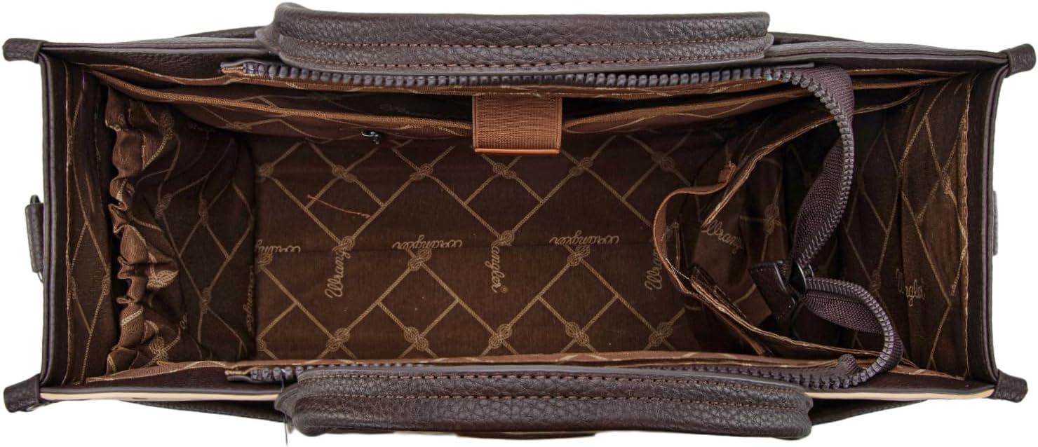 imageWrangler Laptop Bag for Women 156 Inch Vintage Work Tote Bag for Business Briefcase Handbag with Adjustable Shoulder StrapCowcoffee