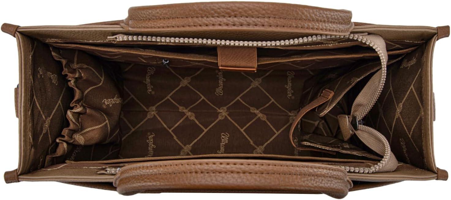 imageWrangler Laptop Bag for Women 156 Inch Vintage Work Tote Bag for Business Briefcase Handbag with Adjustable Shoulder StrapKhaki