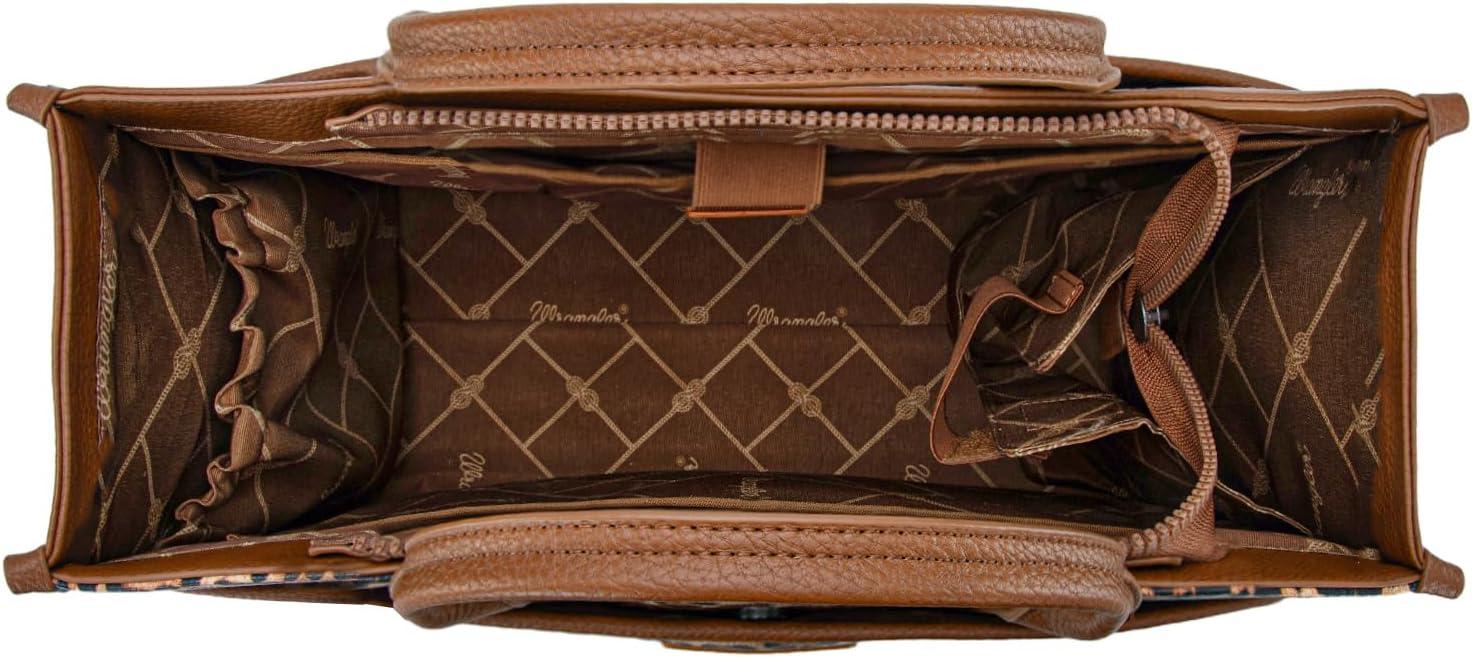 imageWrangler Laptop Bag for Women 156 Inch Vintage Work Tote Bag for Business Briefcase Handbag with Adjustable Shoulder StrapLeopard Print