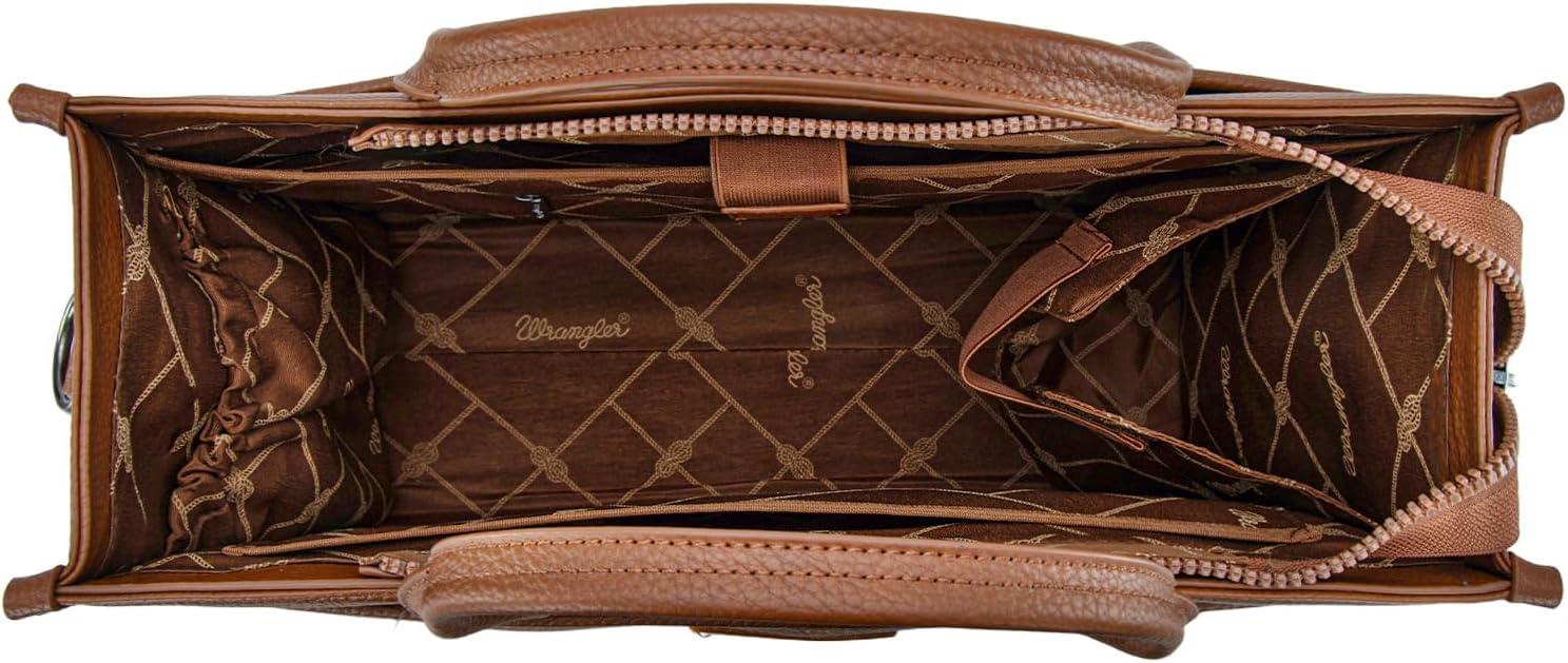 imageWrangler Laptop Bag for Women 156 Inch Vintage Work Tote Bag for Business Briefcase Handbag with Adjustable Shoulder StrapVintage Brown