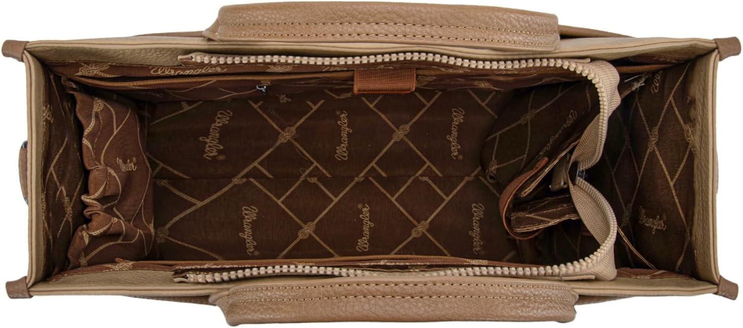 imageWrangler Laptop Bag for Women 156 Inch Vintage Work Tote Bag for Business Briefcase Handbag with Adjustable Shoulder StrapVintage Tan