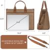 imageWrangler Laptop Bag for Women 156 Inch Vintage Work Tote Bag for Business Briefcase Handbag with Adjustable Shoulder StrapKhaki