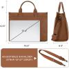 imageWrangler Laptop Bag for Women 156 Inch Vintage Work Tote Bag for Business Briefcase Handbag with Adjustable Shoulder StrapVintage Brown
