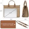 imageWrangler Laptop Bag for Women 156 Inch Vintage Work Tote Bag for Business Briefcase Handbag with Adjustable Shoulder StrapVintage Tan