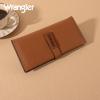 imageX Wrangler Clutch Wallet for Women Bifold Wallets Card Cases ampamp Money Organizers Slim Wallets with Clear ID WindowBrown