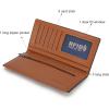 imageX Wrangler Clutch Wallet for Women Bifold Wallets Card Cases ampamp Money Organizers Slim Wallets with Clear ID WindowBrown
