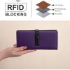 imageX Wrangler Clutch Wallet for Women Bifold Wallets Card Cases ampamp Money Organizers Slim Wallets with Clear ID WindowPurple