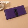 imageX Wrangler Clutch Wallet for Women Bifold Wallets Card Cases ampamp Money Organizers Slim Wallets with Clear ID WindowPurple