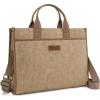 imageWrangler Laptop Bag for Women 156 Inch Vintage Work Tote Bag for Business Briefcase Handbag with Adjustable Shoulder StrapVintage Tan