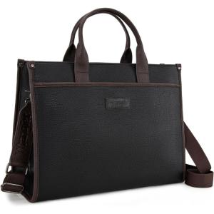 imageWrangler Laptop Bag for Women 156 Inch Vintage Work Tote Bag for Business Briefcase Handbag with Adjustable Shoulder StrapVintage Black