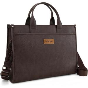 imageWrangler Laptop Bag for Women 156 Inch Vintage Work Tote Bag for Business Briefcase Handbag with Adjustable Shoulder StrapVintage Coffee