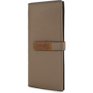 imageX Wrangler Clutch Wallet for Women Bifold Wallets Card Cases ampamp Money Organizers Slim Wallets with Clear ID WindowKhaki