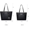 imageMontana West Tote Handbag for Women Vegan Leather Shoulder Bag Large and Medium 2PCS Purses Set MWC2030BK