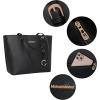 imageMontana West Tote Handbag for Women Vegan Leather Shoulder Bag Large and Medium 2PCS Purses Set MWC2030BK