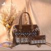 imageMontana West Western Tote Bag for Women Tooled Shoulder Purse with Wallet 2Pcs SetTan
