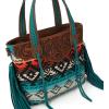 imageMontana West Western Tote Bag for Women Tooled Shoulder Purse with Wallet 2Pcs SetTurquoise