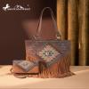 imageMontana West Western Tote Bag for Women Tooled Shoulder Purse with Wallet 2Pcs SetXlarge Coffee