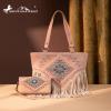 imageMontana West Western Tote Bag for Women Tooled Shoulder Purse with Wallet 2Pcs SetXlarge Dark Pink
