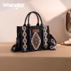 imageMontana West Wrangler Tote Bag for Women Western Shoulder Purse Aztec Satchel HandbagsBlack