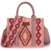 imageMontana West Wrangler Tote Bag for Women Western Shoulder Purse Aztec Satchel HandbagsHot Pink