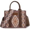 imageMontana West Wrangler Tote Bag for Women Western Shoulder Purse Aztec Satchel HandbagsLight Coffee