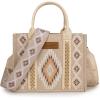 imageMontana West Wrangler Tote Bag for Women Western Shoulder Purse Aztec Satchel HandbagsTan