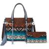 imageMontana West Western Tote Bag for Women Tooled Shoulder Purse with Wallet 2Pcs SetJean