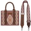 imageMontana West Wrangler Tote Bag for Women Western Shoulder Purse Aztec Satchel HandbagsLight Coffee