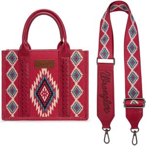 imageMontana West Wrangler Tote Bag for Women Western Shoulder Purse Aztec Satchel HandbagsBurgundy