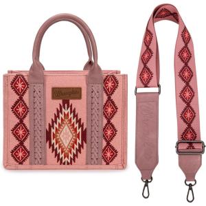 imageMontana West Wrangler Tote Bag for Women Western Shoulder Purse Aztec Satchel HandbagsHot Pink