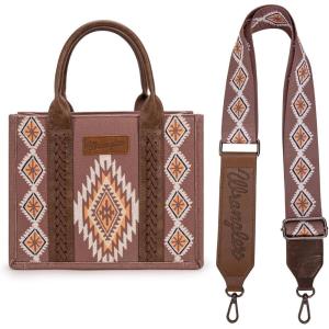 imageMontana West Wrangler Tote Bag for Women Western Shoulder Purse Aztec Satchel HandbagsLight Coffee