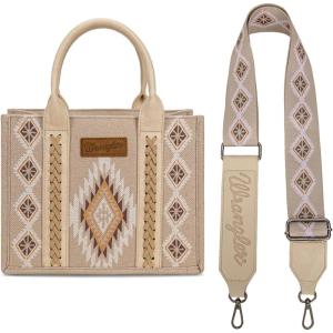imageMontana West Wrangler Tote Bag for Women Western Shoulder Purse Aztec Satchel HandbagsTan