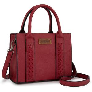 imageWrangler Mini Tote Bag for Women Cute Small Satchel Purse Tophandle Handbag with StrapMini Red