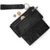 imageMontana West X Wrangler Womens Wallet Western Tooling Bifold Wallets Ladies RFID Blocking Wristlet Wallet with Zipper PocketBlack