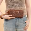 imageMontana West X Wrangler Womens Wallet Western Tooling Bifold Wallets Ladies RFID Blocking Wristlet Wallet with Zipper PocketBrown