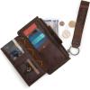 imageMontana West X Wrangler Womens Wallet Western Tooling Bifold Wallets Ladies RFID Blocking Wristlet Wallet with Zipper PocketCoffee
