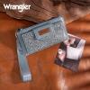imageMontana West X Wrangler Womens Wallet Western Tooling Bifold Wallets Ladies RFID Blocking Wristlet Wallet with Zipper PocketJean