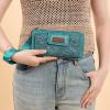 imageMontana West X Wrangler Womens Wallet Western Tooling Bifold Wallets Ladies RFID Blocking Wristlet Wallet with Zipper PocketTurquoise