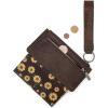 imageMontana West X Wrangler Womens Wallet Western Tooling Bifold Wallets Ladies RFID Blocking Wristlet Wallet with Zipper PocketX Coffee